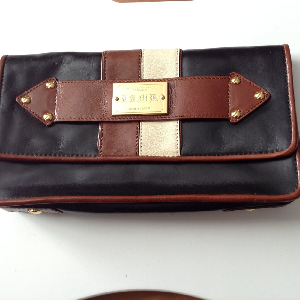L.A.M.B. leather clutch purse - multi colour